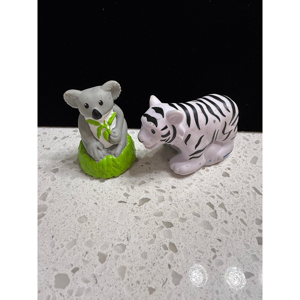 Fisher Price Little People Zoo Talkers Koala White Tiger Good 2 Figures OS